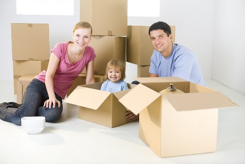 Removal van and movers ready for a residential move in Manor Park
