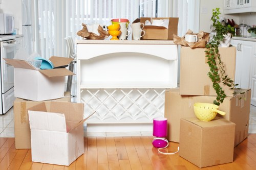 Organised loading area showing secure packing and safety awareness