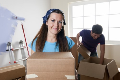 Local removal crew handling furniture during a Manorpark move