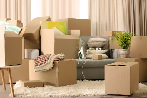 Loading household furniture into a van for a Manor Park move