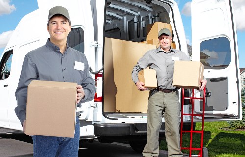 Local moving team handling access in a Manor Park street
