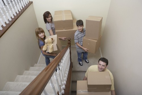 Packing and labeling boxes for house removals in Manorpark